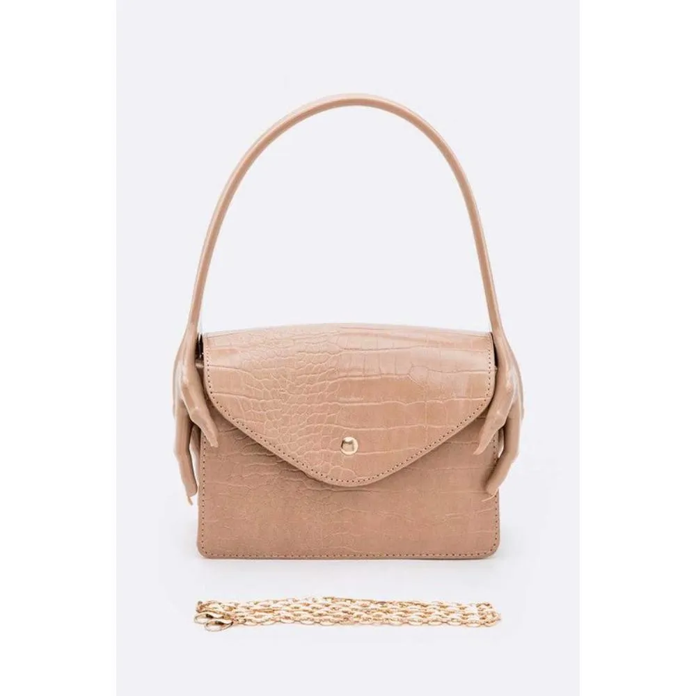 FASHNZFAB Iconic Hand Jelly Handle Convertible Fashion Bag