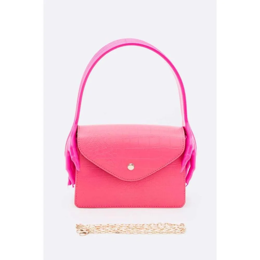 FASHNZFAB Iconic Hand Jelly Handle Convertible Fashion Bag