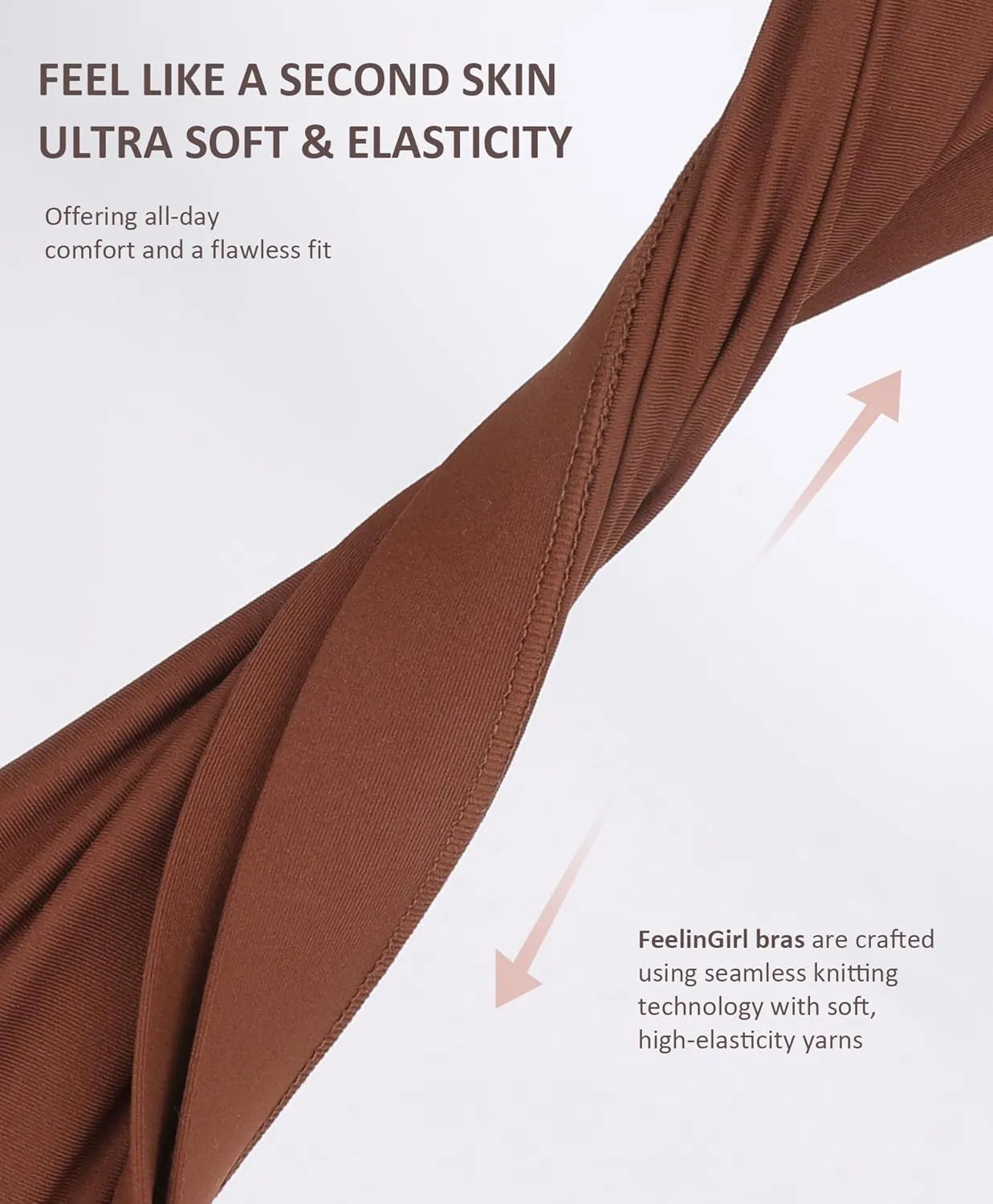 FeelinGirl Seamless Bras Wireless Bralettes for Women, No Wire Unlined Comfort Buttery Soft for Sleep Everyday Bras