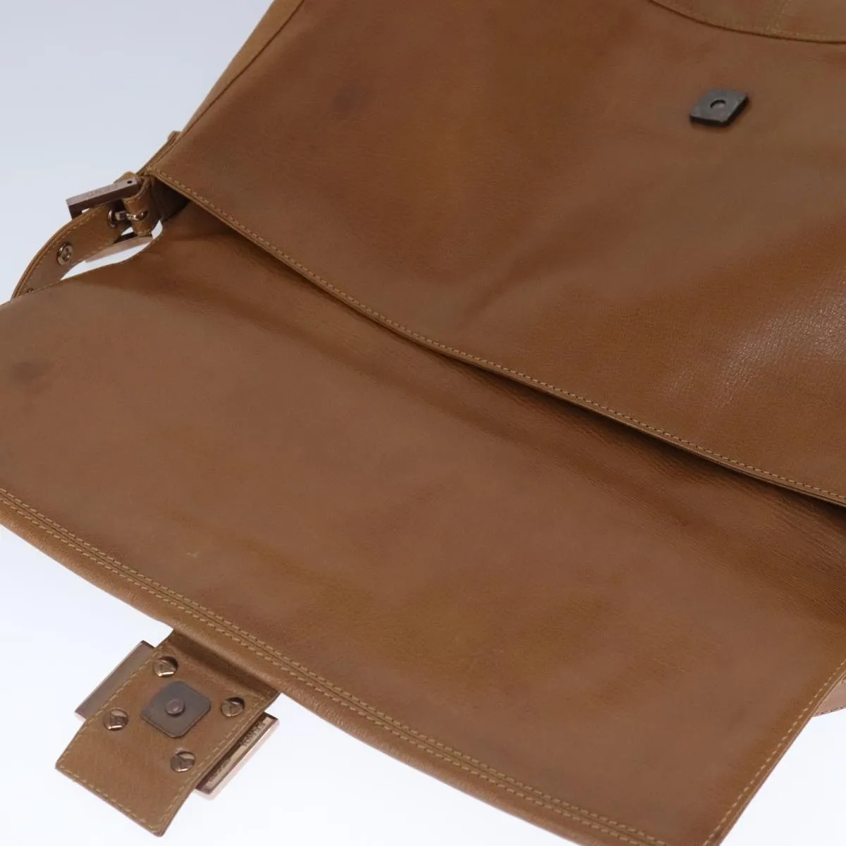 FENDI big Mamma bucket Shoulder Bag Leather Brown