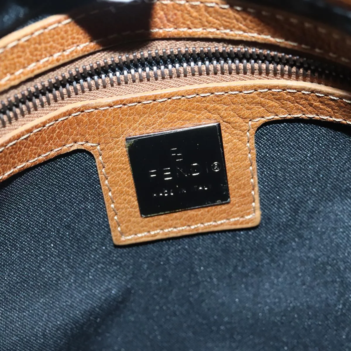 FENDI big Mamma bucket Shoulder Bag Leather Brown