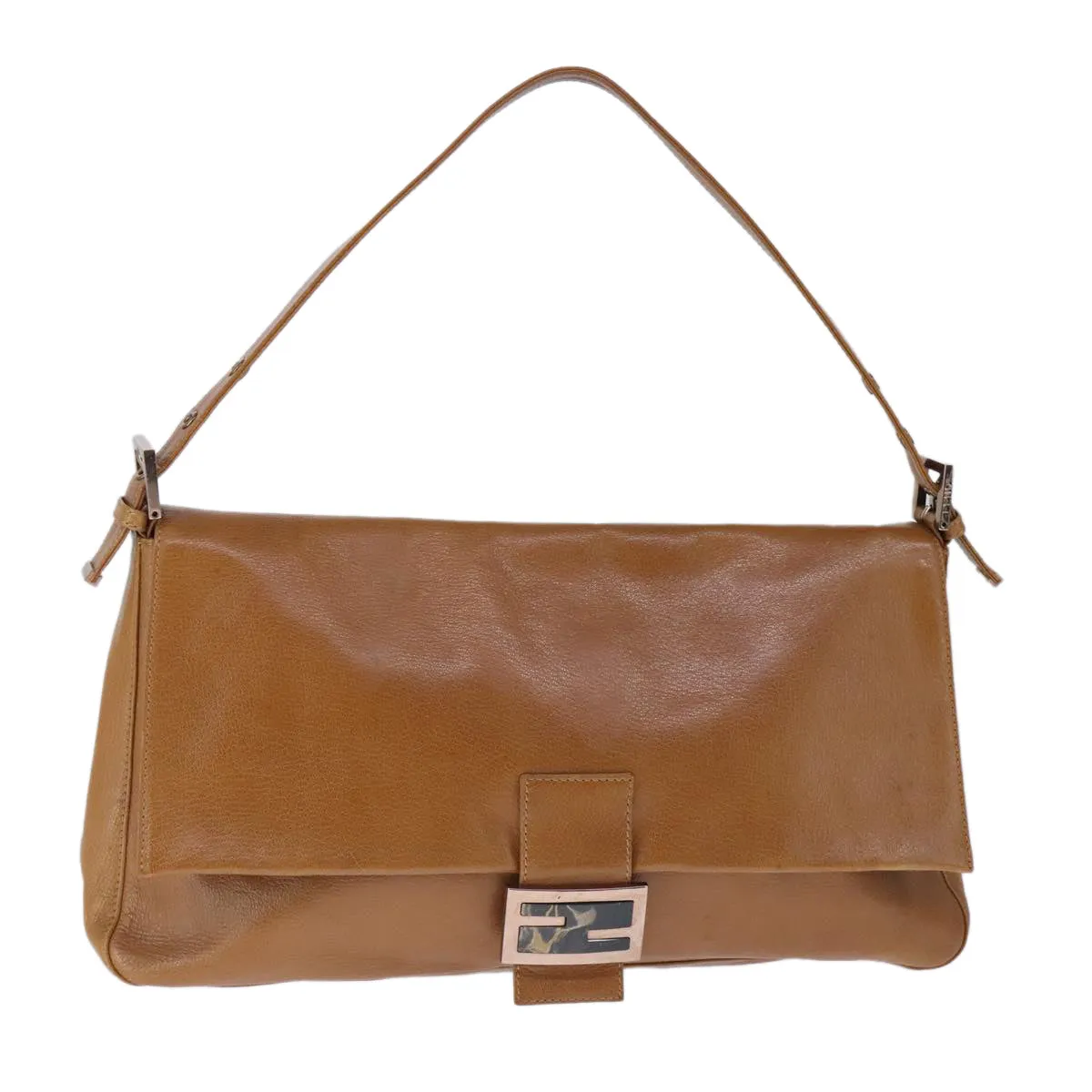 FENDI big Mamma bucket Shoulder Bag Leather Brown