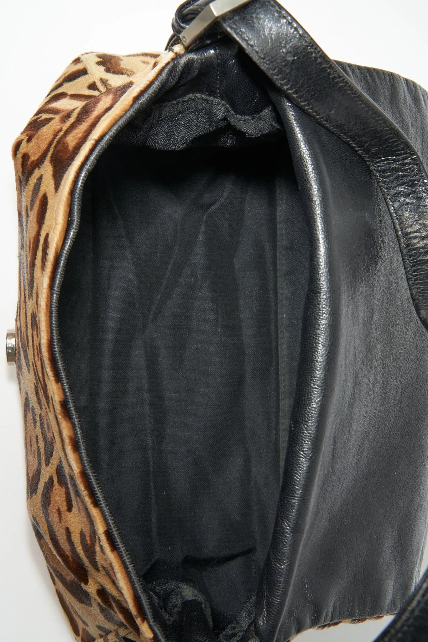 Fendi Vintage Mamma Baguette in Leopard Print Calf Hair