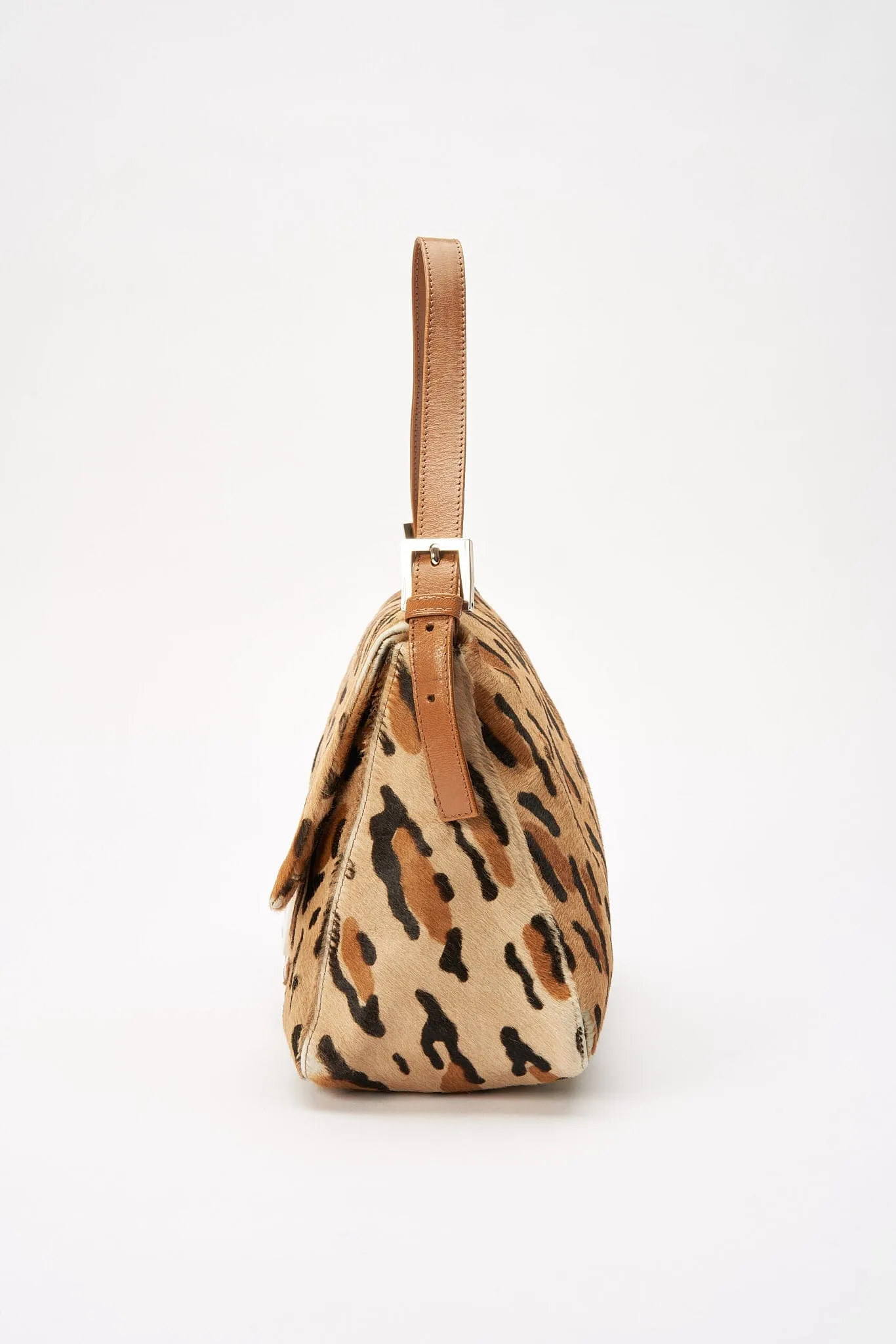 Fendi Vintage Mamma Baguette in Leopard Print Calf Hair