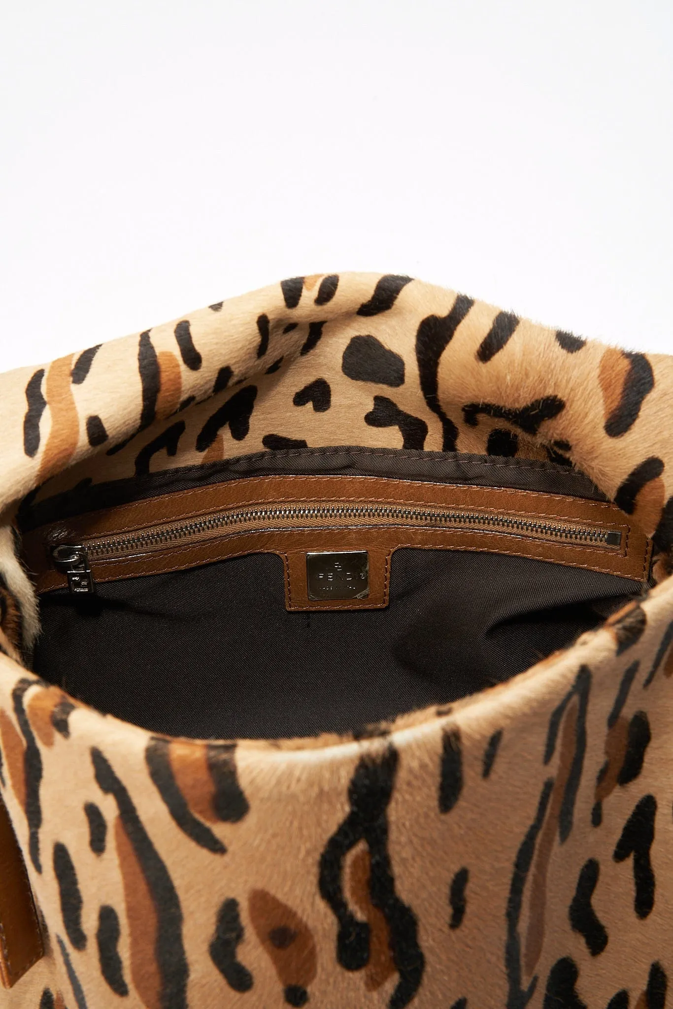 Fendi Vintage Mamma Baguette in Leopard Print Calf Hair