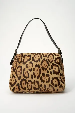 Fendi Vintage Mamma Baguette in Leopard Print Calf Hair