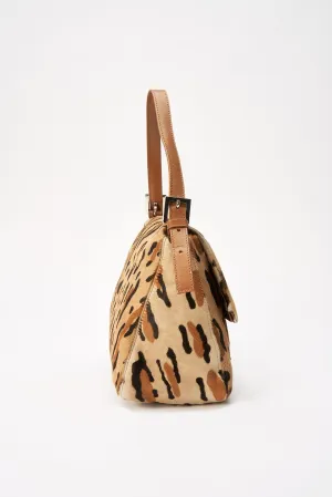 Fendi Vintage Mamma Baguette in Leopard Print Calf Hair