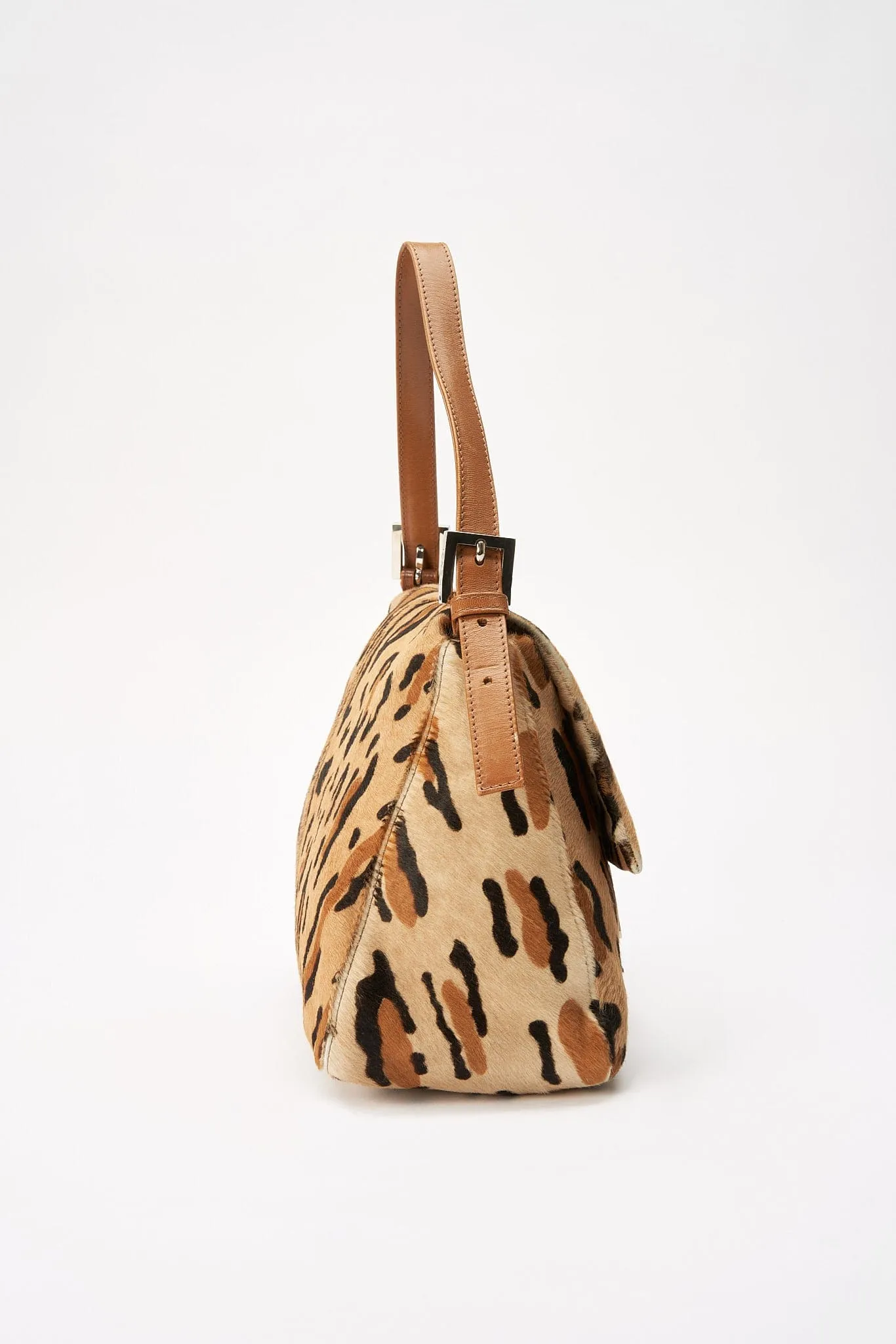 Fendi Vintage Mamma Baguette in Leopard Print Calf Hair