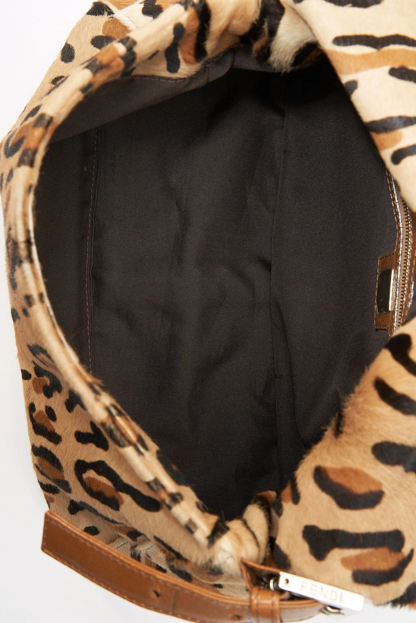 Fendi Vintage Mamma Baguette in Leopard Print Calf Hair