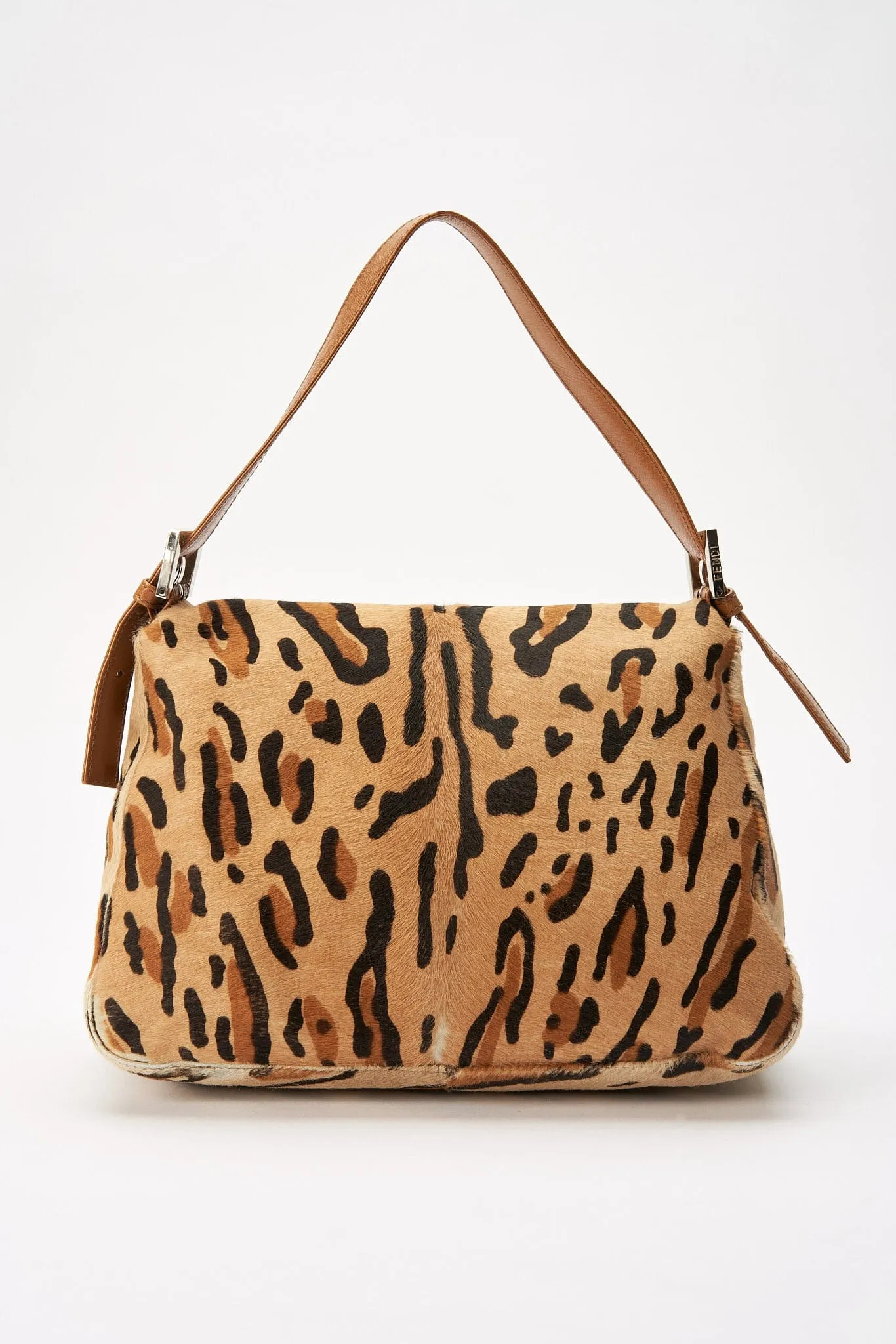Fendi Vintage Mamma Baguette in Leopard Print Calf Hair