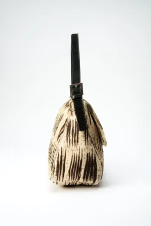 Fendi Vintage Mamma Baguette in Zebra Print Calf Hair