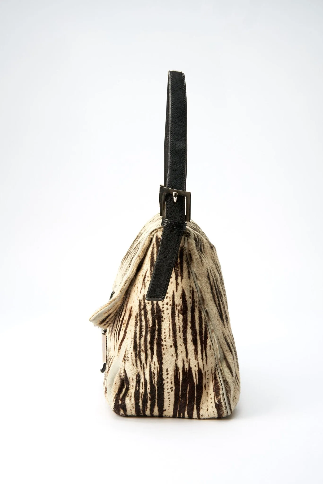 Fendi Vintage Mamma Baguette in Zebra Print Calf Hair