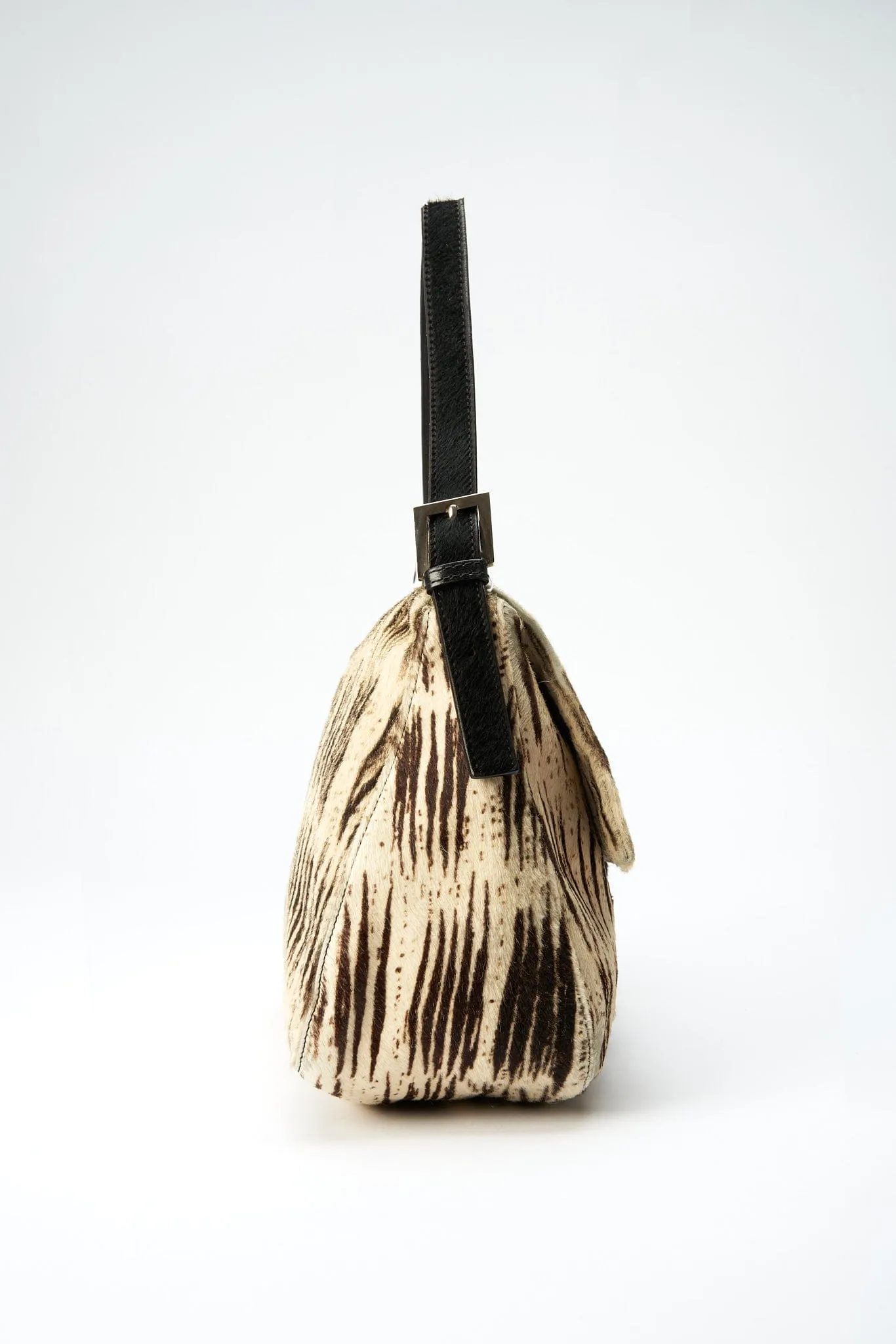 Fendi Vintage Mamma Baguette in Zebra Print Calf Hair