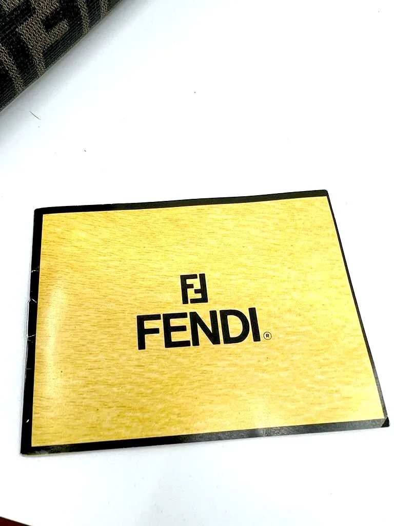 FENDI VINTAGE ZUCCA FOLD-OVER CONVERTIBLE CLUTCH TOTE BAG