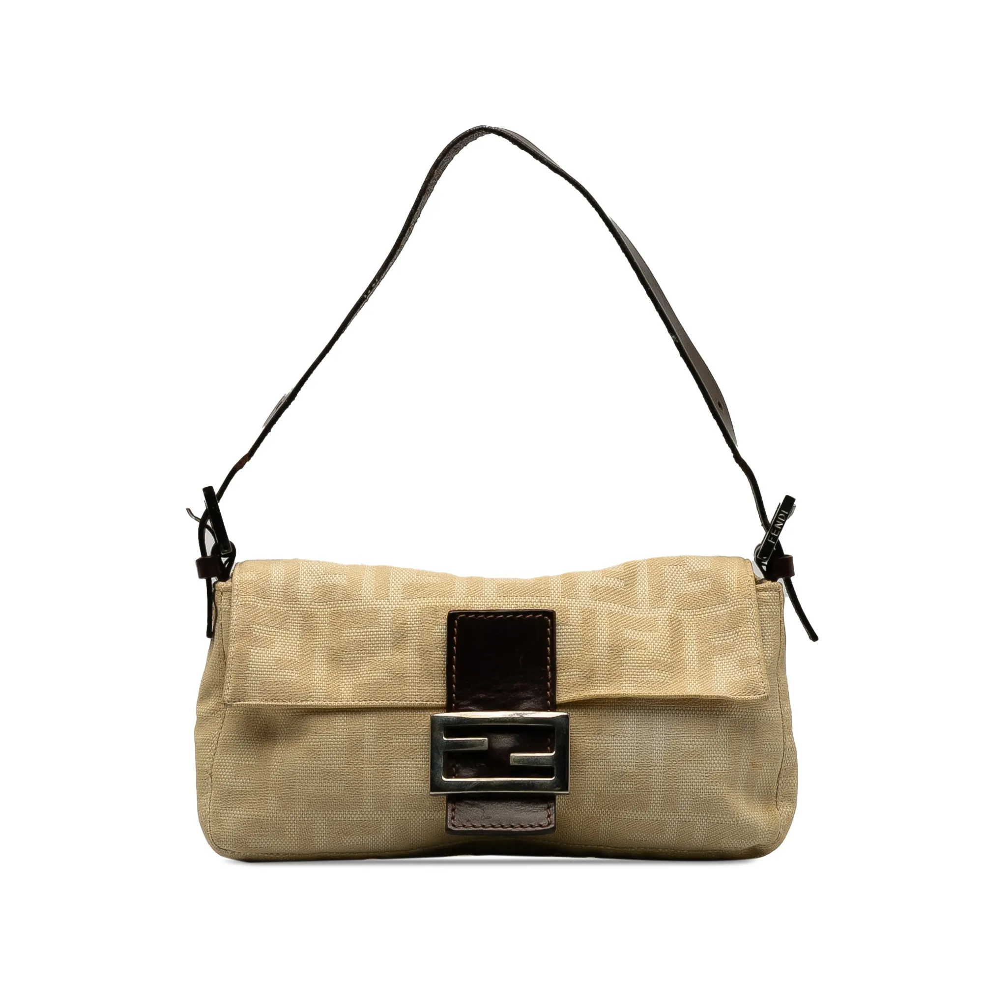 Fendi Zucca Mamma Canvas Baguette