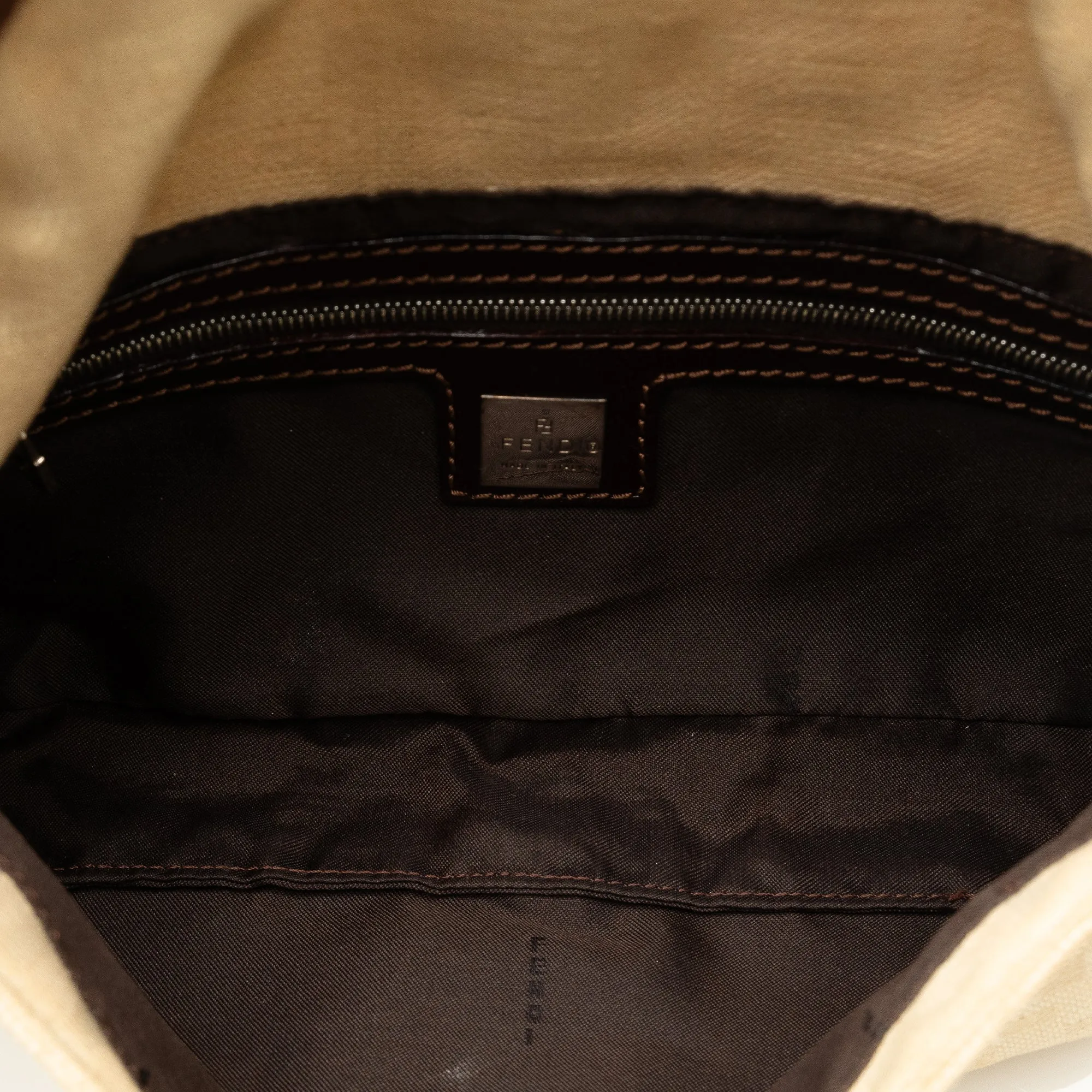 Fendi Zucca Mamma Canvas Baguette