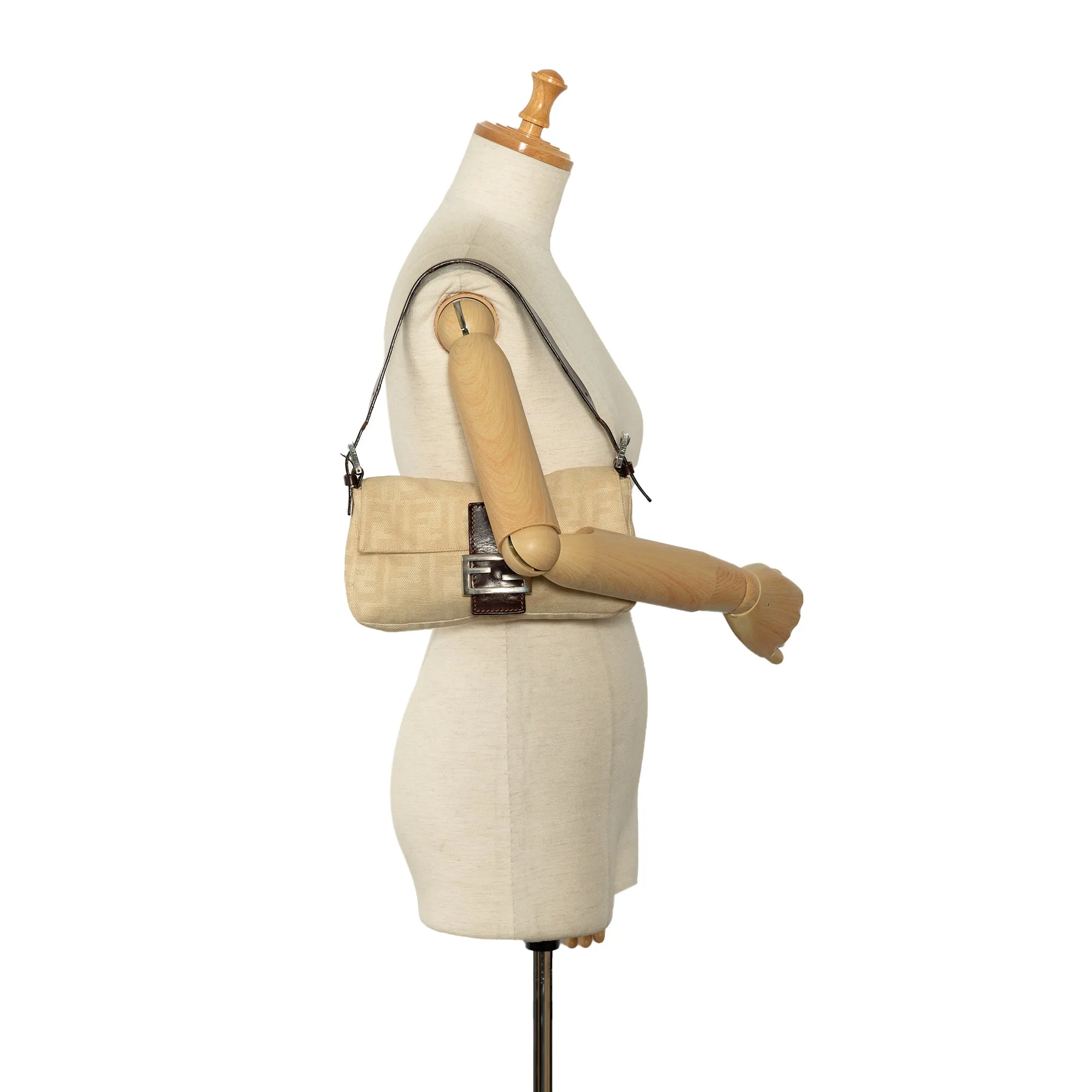 Fendi Zucca Mamma Canvas Baguette