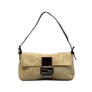 Fendi Zucca Mamma Canvas Baguette