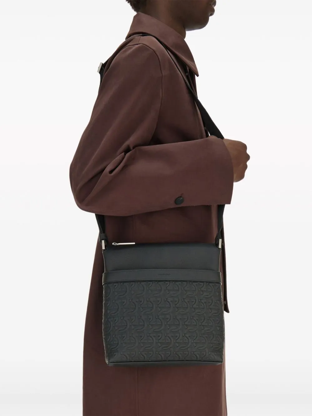 Ferragamo Gancini Leather Crossbody Bag
