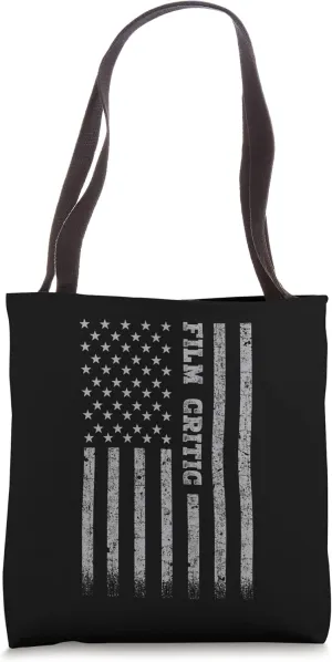 Film Critic American Flag Tote Bag