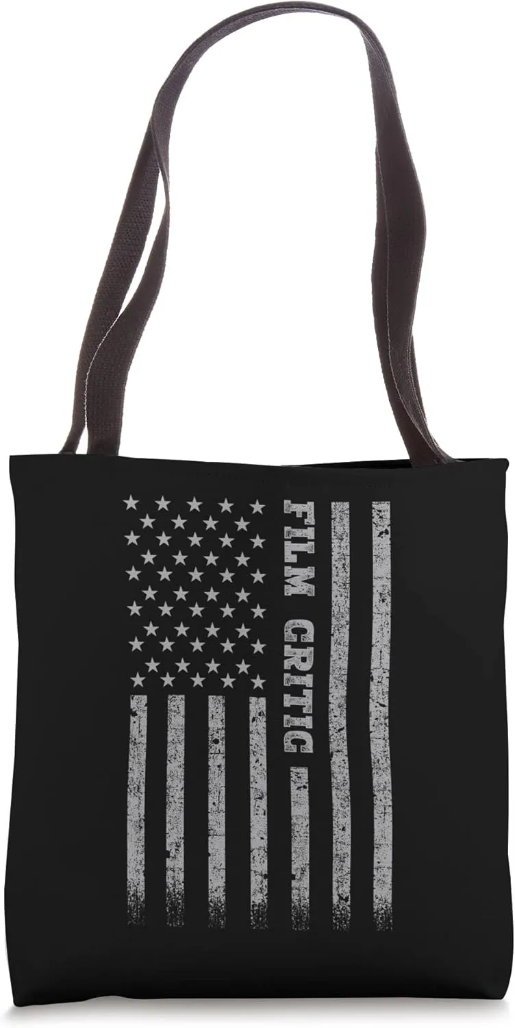 Film Critic American Flag Tote Bag