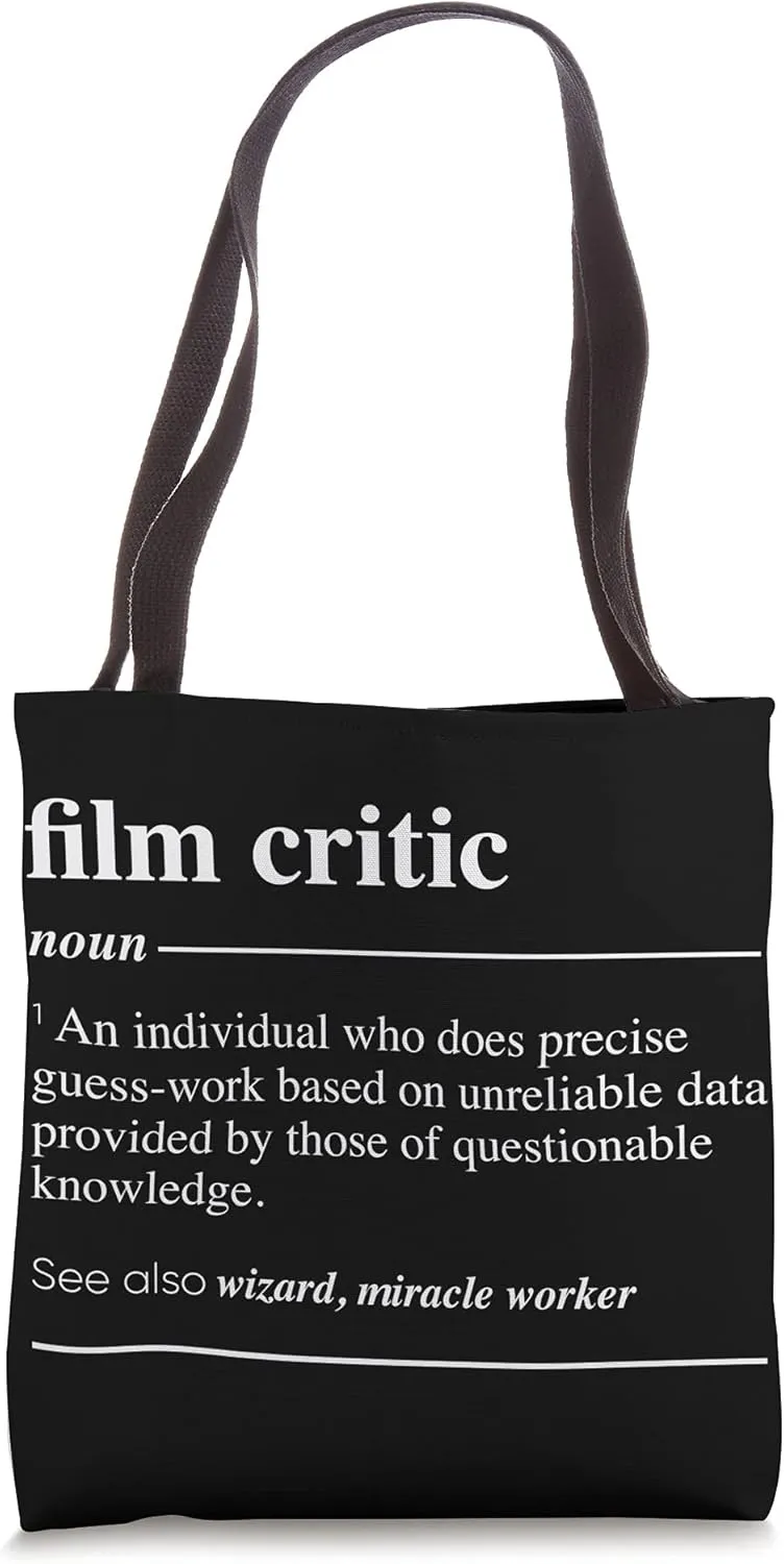 Film Critic Definition Funny Noun Tote Bag