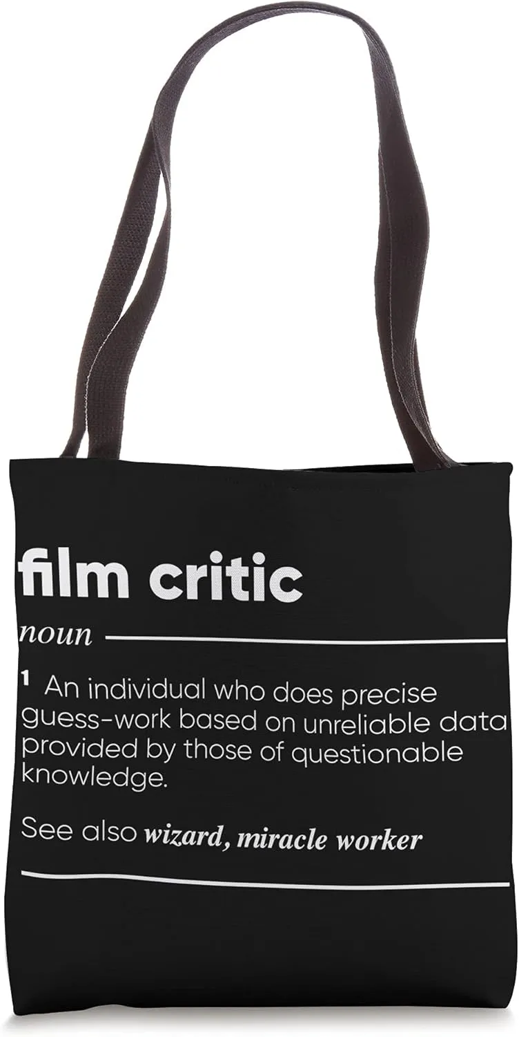 Film Critic Definition Funny Noun Tote Bag