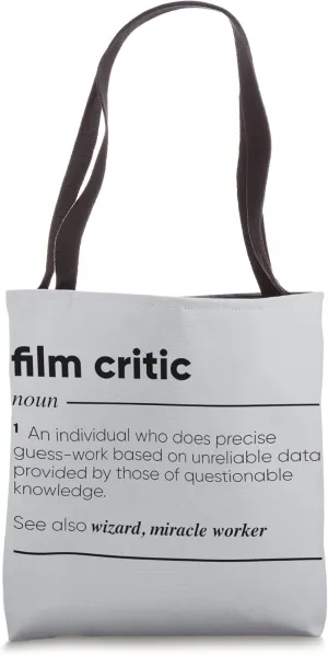 Film Critic Funny Definition Tote Bag