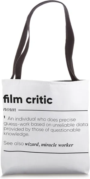 Film Critic Funny Definition Tote Bag