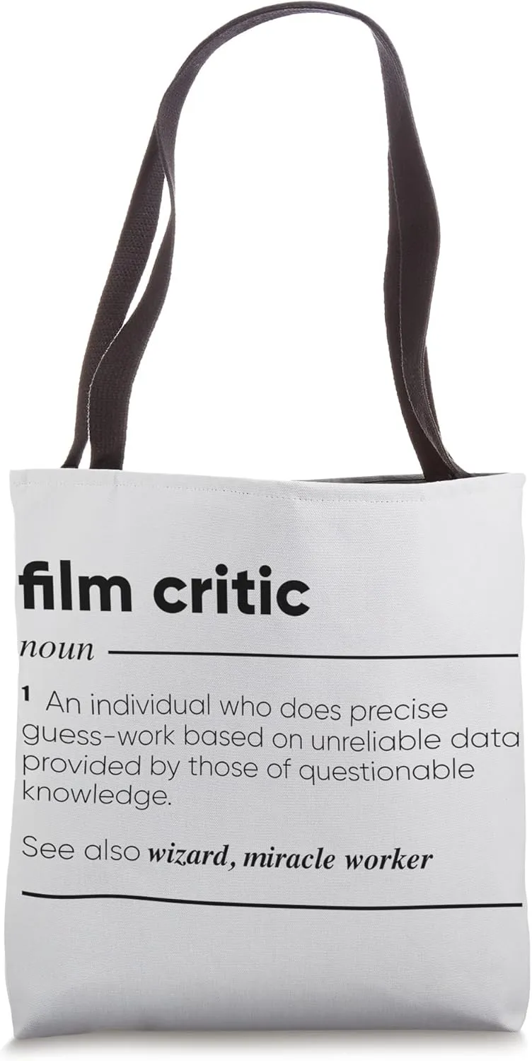 Film Critic Funny Tote Bag