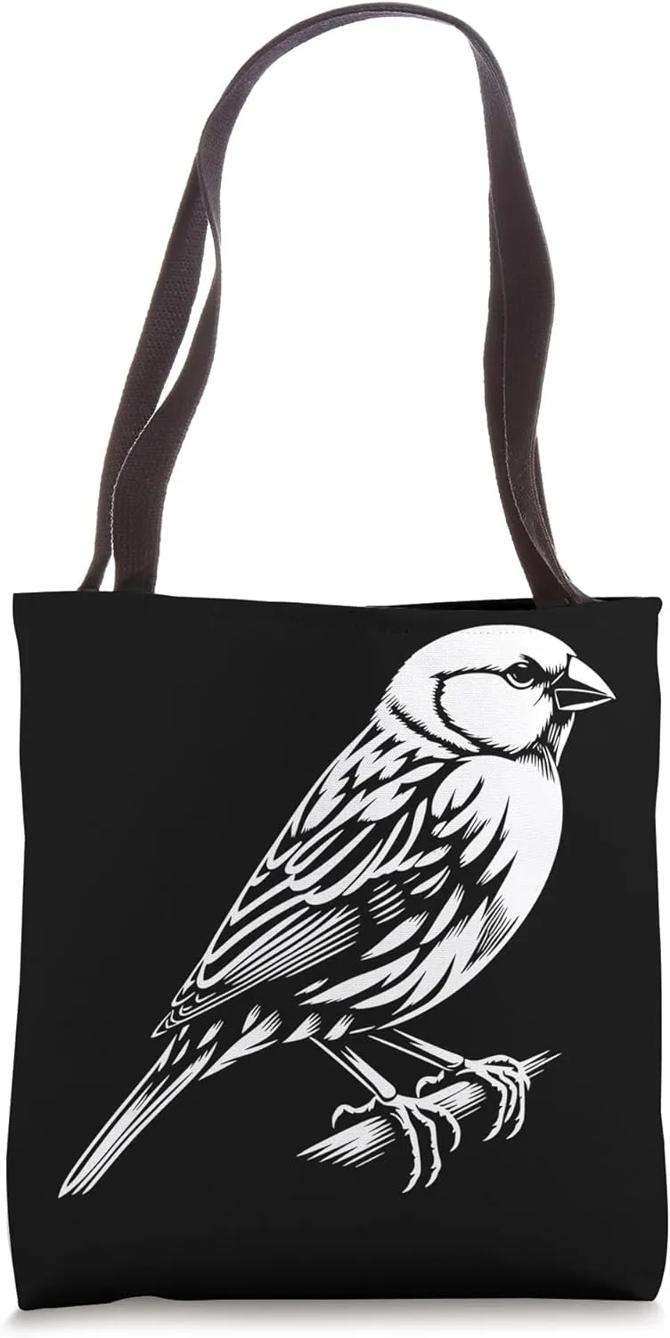 Finch Dad Mom Lover - Monochromatic Finch Tote Bag
