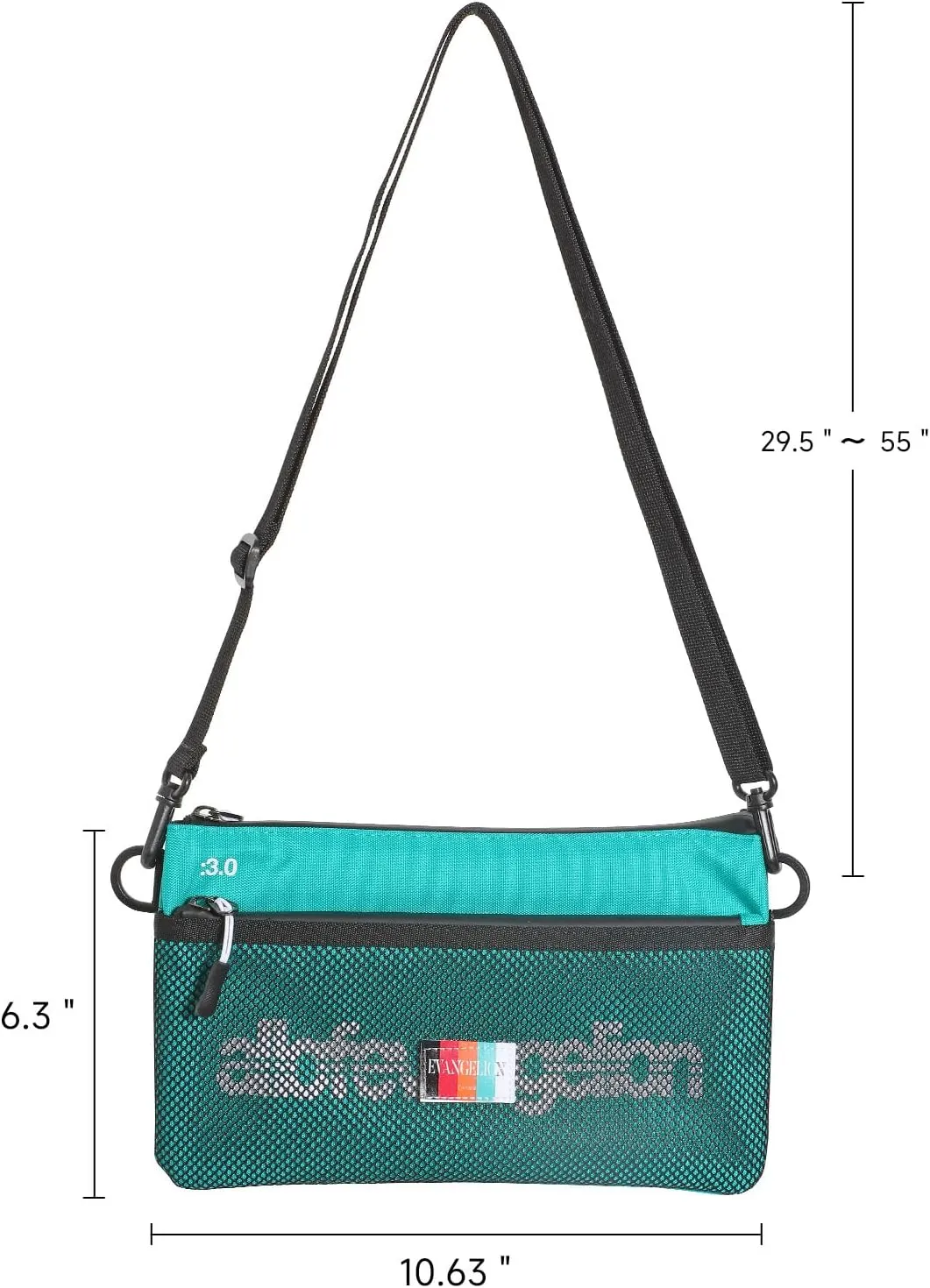 FIREFIRST Neon Genesis EVANGELION New Collaboration Series Crossbody Shoulder Sacoche Bag