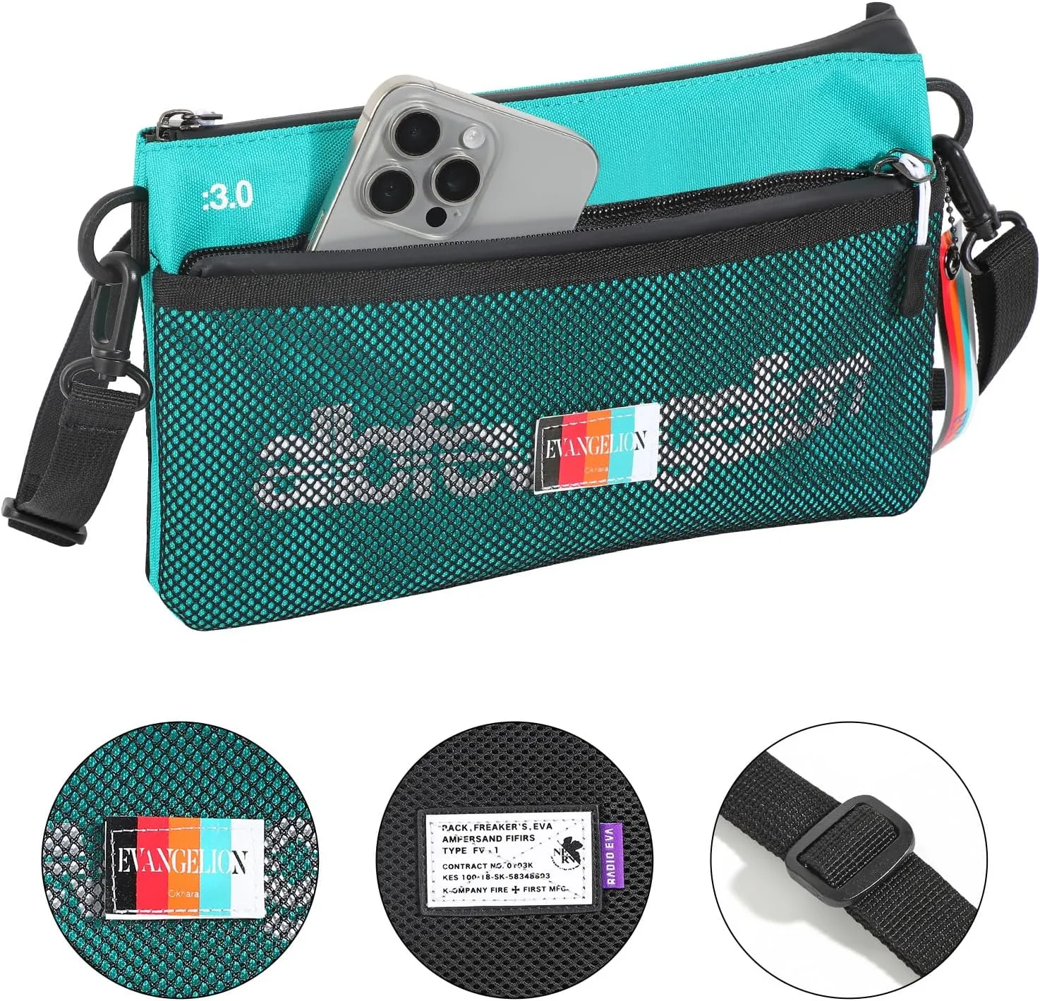 FIREFIRST Neon Genesis EVANGELION New Collaboration Series Crossbody Shoulder Sacoche Bag