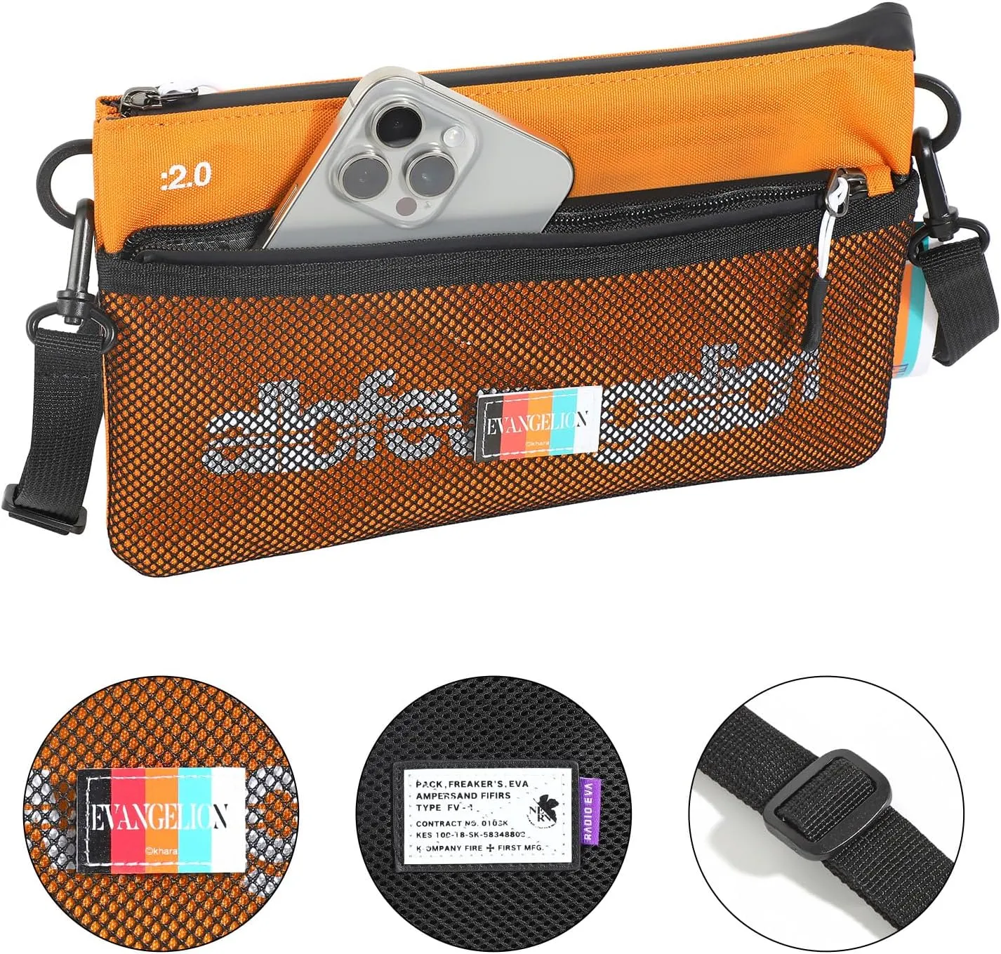 FIREFIRST Neon Genesis EVANGELION New Collaboration Series Crossbody Shoulder Sacoche Bag