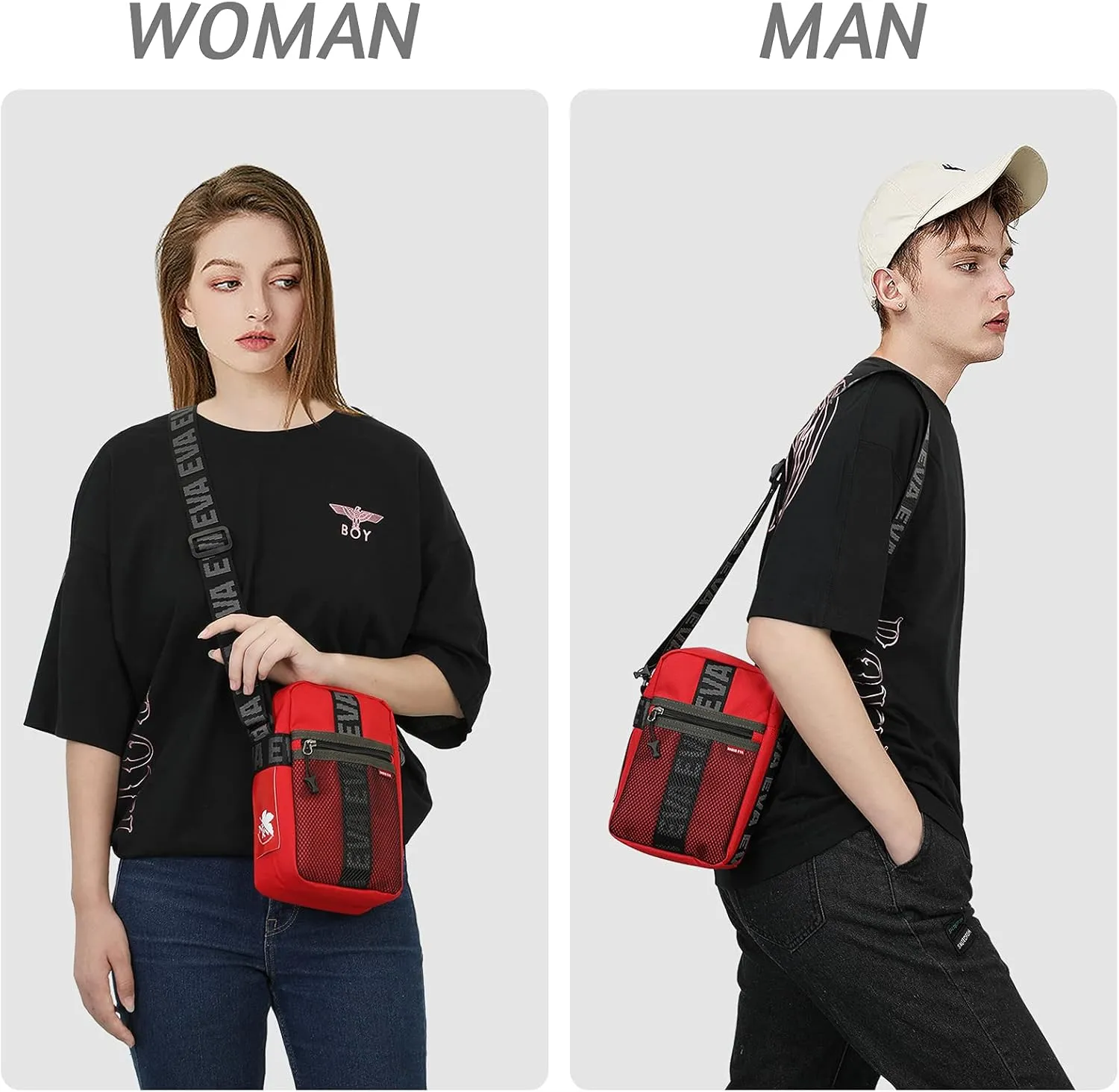 FIREFIRST Neon Genesis Evangelion Shoulder Bag RADIO EVA 10th Anniversary Evangelion Merch Crossbody Bag Worn by Asuka