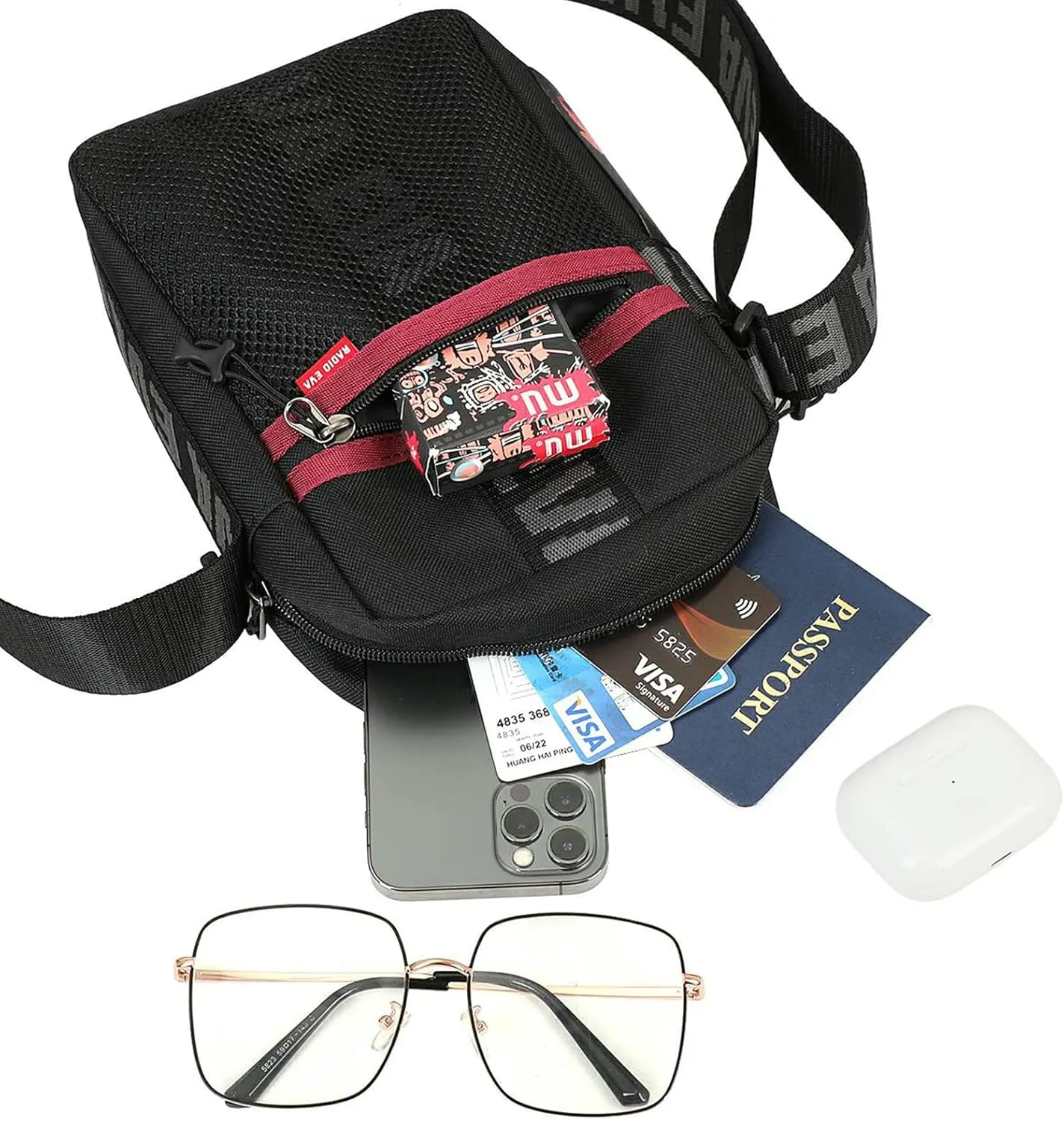 FIREFIRST Neon Genesis Evangelion Shoulder Bag RADIO EVA 10th Anniversary Evangelion Merch Crossbody Bag Worn by Asuka