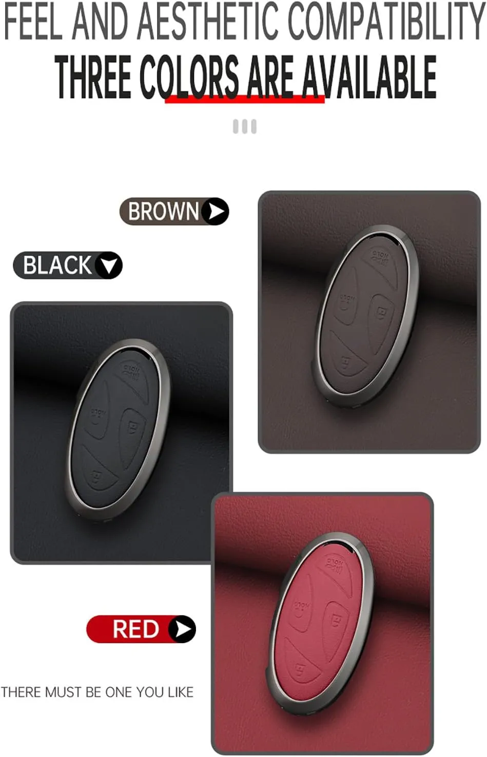 Fit for Hyundai IONIQ 6 Key Fob Cover Leather Keychain Full Cover Key Case Fit for Hyundai Ioniq 6 Grandeur GN7 KONA 2023 2024 Metal Key fob Cover 7 Button Black