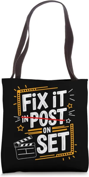 Fix It On Set, Filmmaker Movie Director and Producer Tote Bag