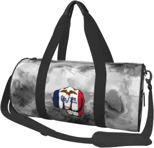 Flag of Iowa Fist Power Convertible Garment Bag with Shoulder Strap, Carry on Garment Duffel Bag for Men Women - Rolling Foldable for Travel Luggage Bags (Black)