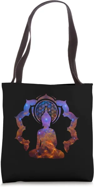 Flaming Star Buddha Tote Bag