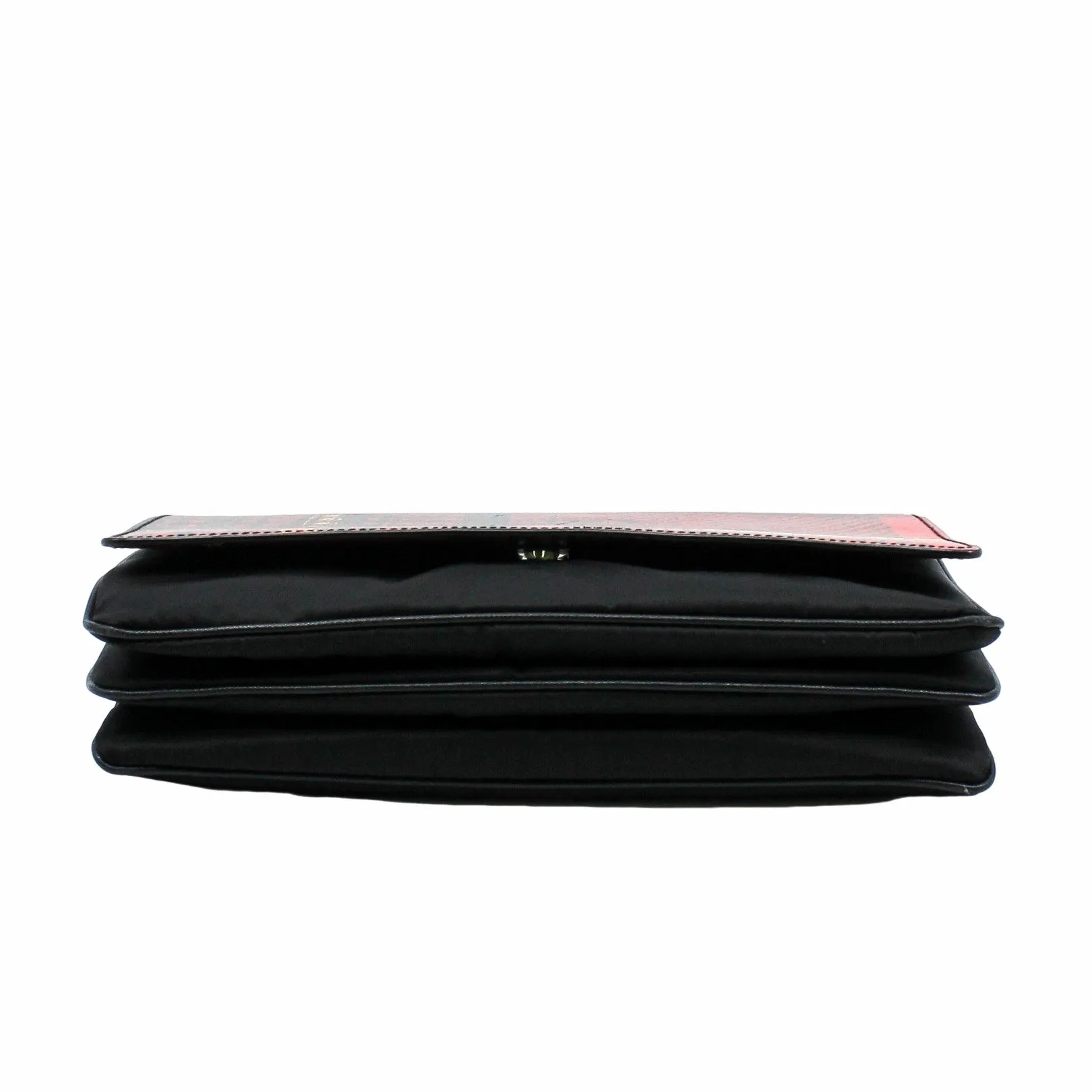 flap tote bag  fabric mix color phw