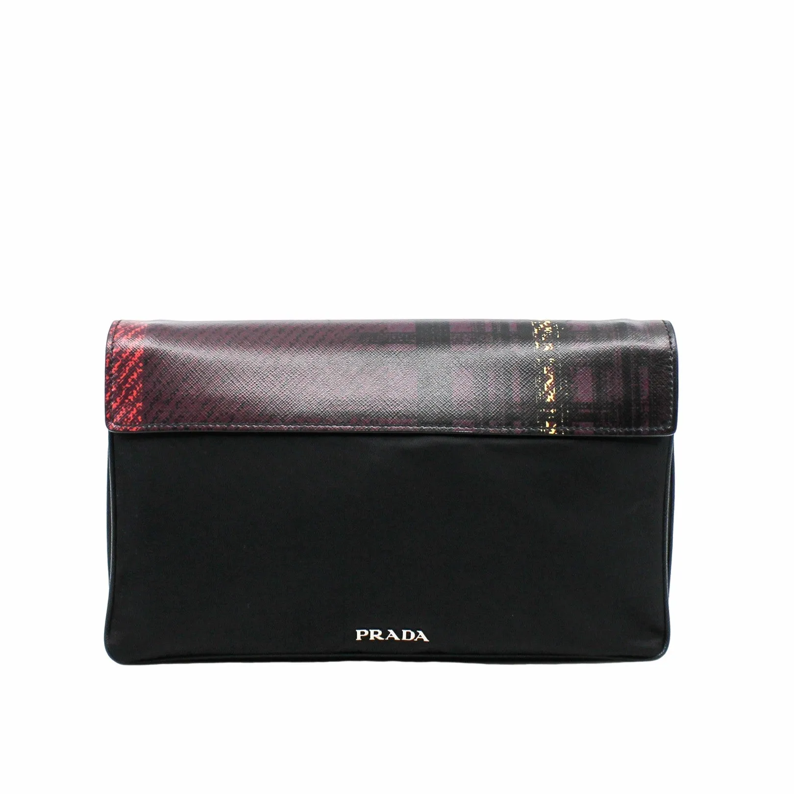 flap tote bag  fabric mix color phw