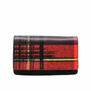 flap tote bag  fabric mix color phw