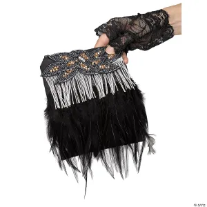 Flapper Purse Fringe Feather G