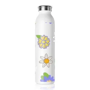 Floral Slim Water Bottle for Trendy Hydration