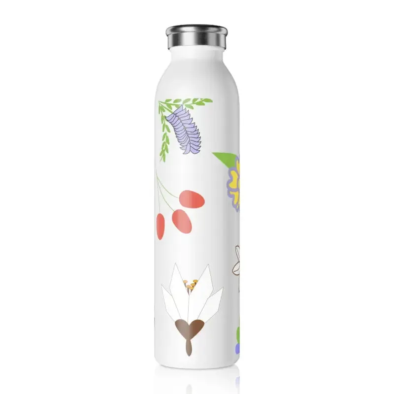 Floral Slim Water Bottle for Trendy Hydration