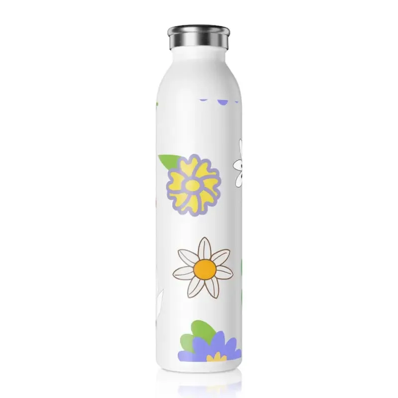 Floral Slim Water Bottle for Trendy Hydration