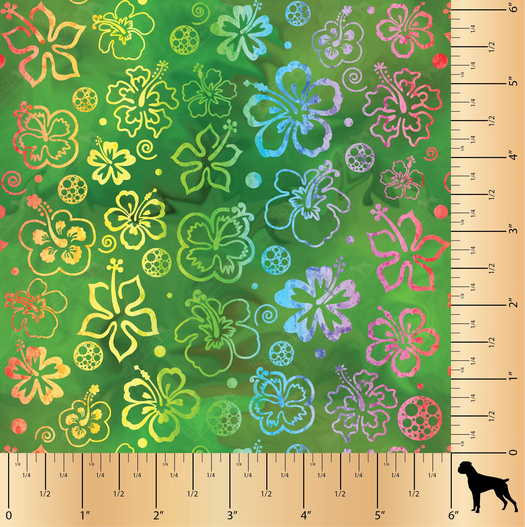 Forest Green - Tropical Flowers