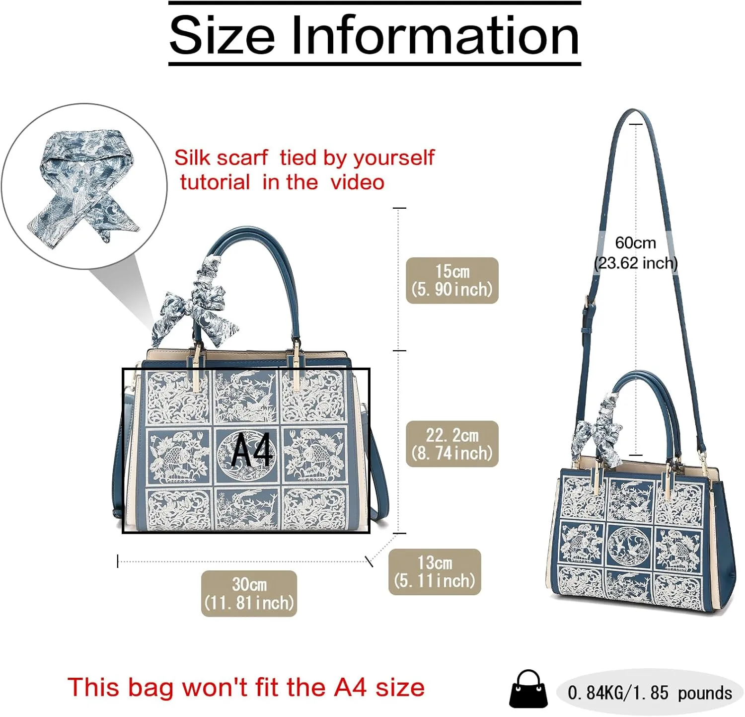 FOXLOVER Leather Satchel Handbags for Women Tote Shoulder Bag vintage Crossbody Bag Purse Top Handle bag with Embroidery