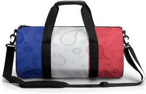 France Flag Paisley French Gym Bag for Men Women Duffle Bags Travel Tote